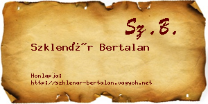 Szklenár Bertalan névjegykártya
